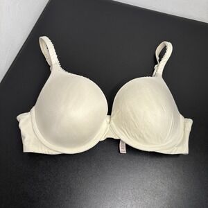 Victoria's Secret White Solid 34D Body By Victoria Lined Full Coverage‎ Bra VS